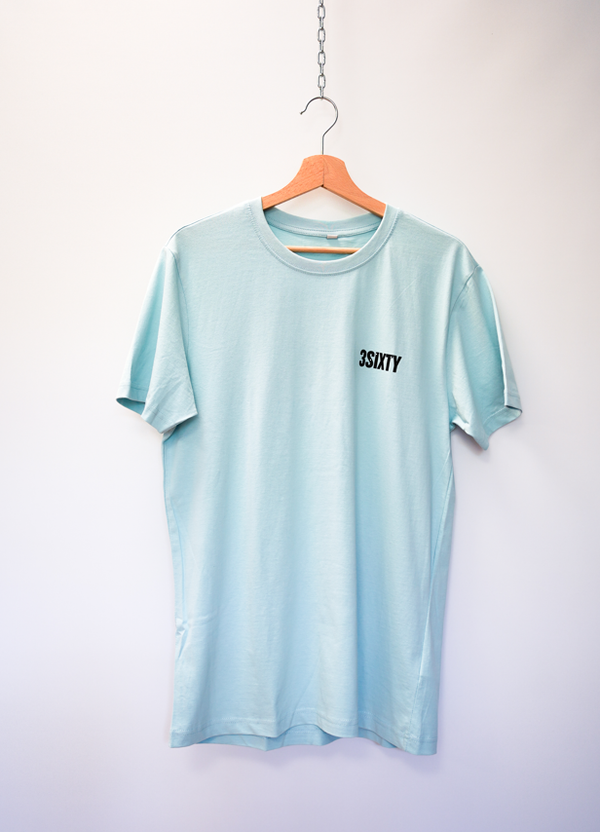3SIXTY Men T-Shirt light blue backprint